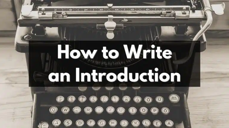 How to Write an Introduction