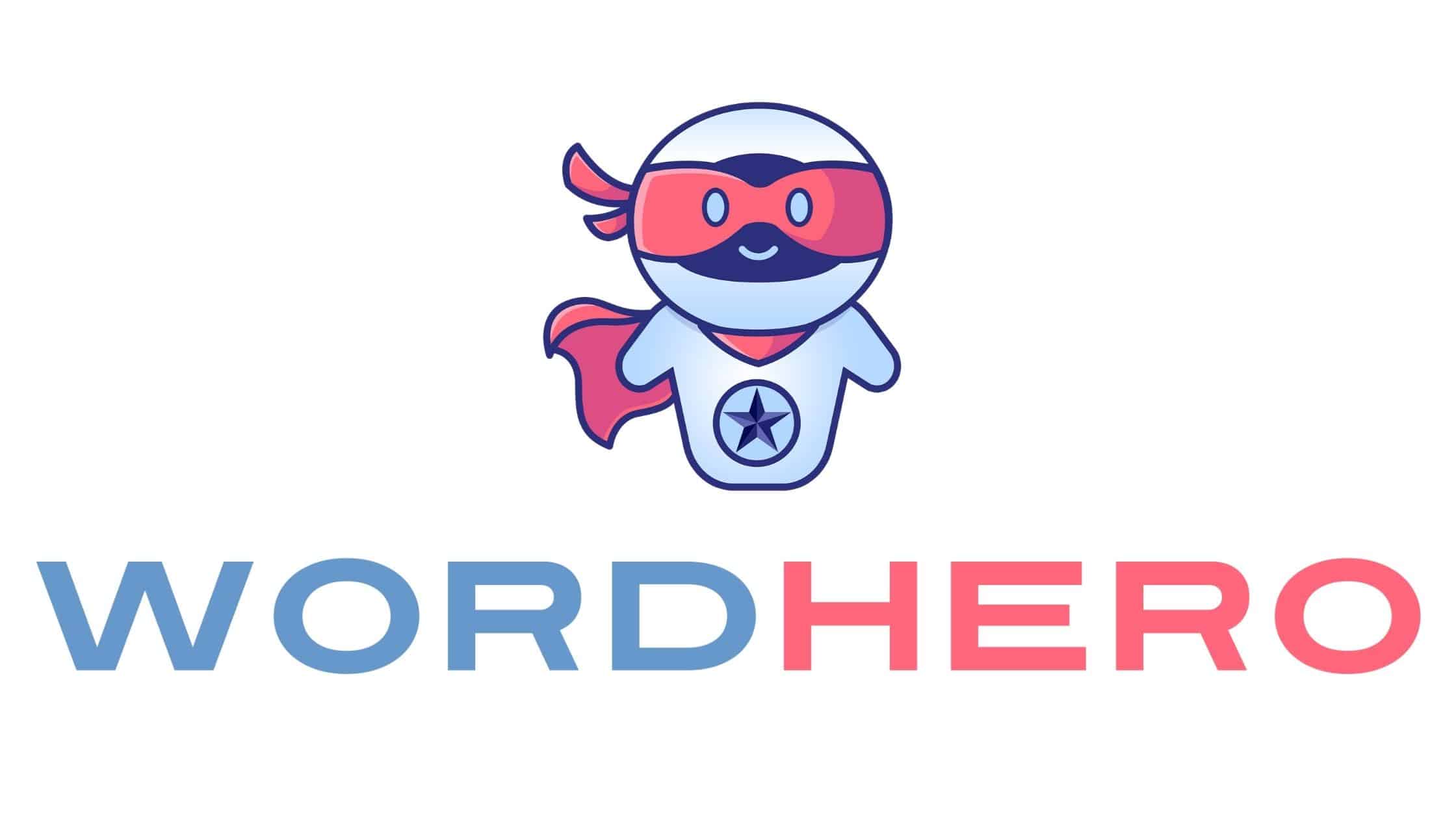 The wordhero logo with the company name underneath
