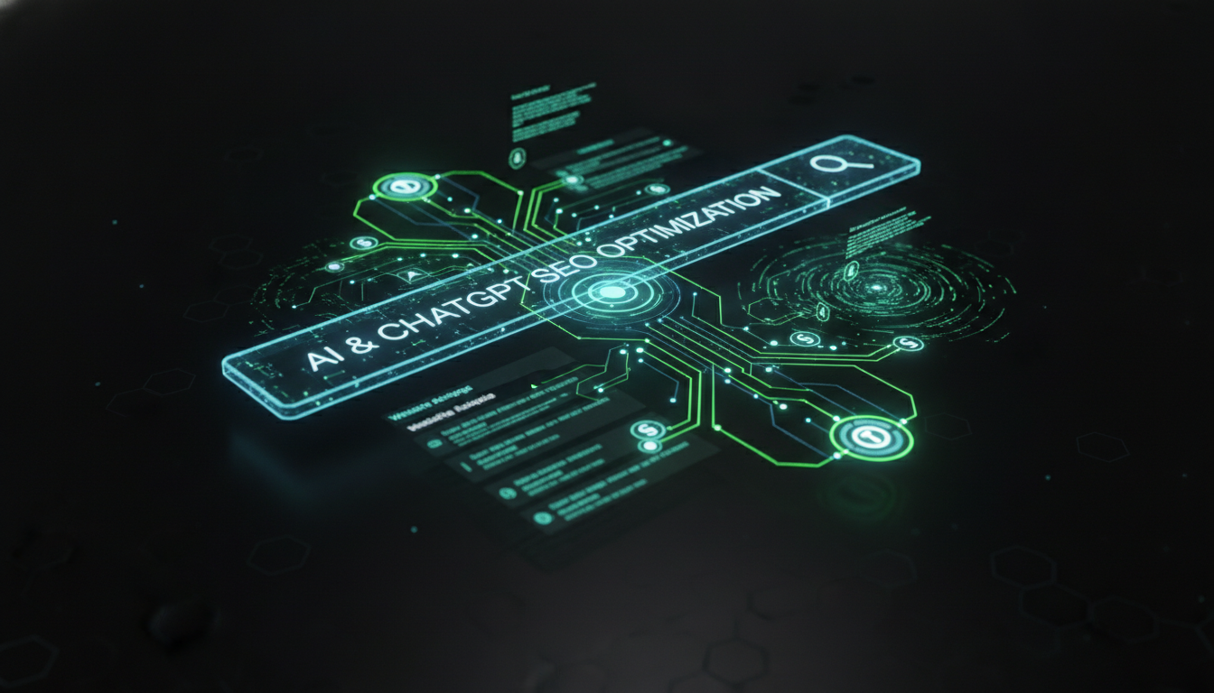 ChatGPT Search SEO Strategy - AI Search Engine Optimization Visual