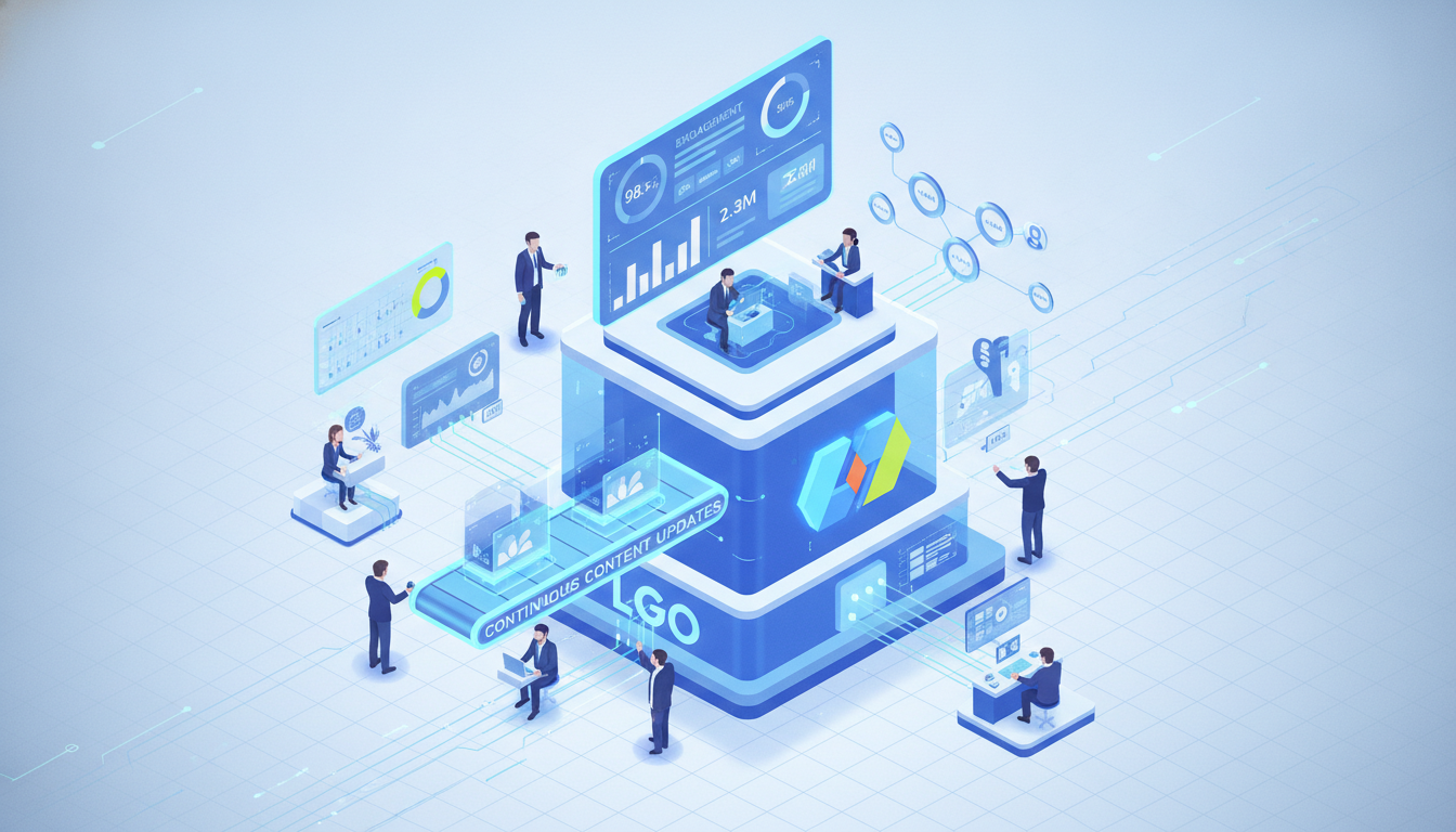 Living document content strategy diagram for AI search